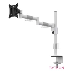 Multibrackets asztali rögzítő Officeline Single II dönthető, forgatható konzol, 15 - 30, fehér