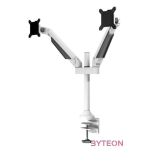 Multibrackets asztali rögzítő Gas Lift Dual, dönthető, forgatható 15-32, fehér