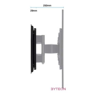 Multibrackets fali rögzítő Super Slim Tilt & Turn, dönthető, forgatható 32-65, fekete