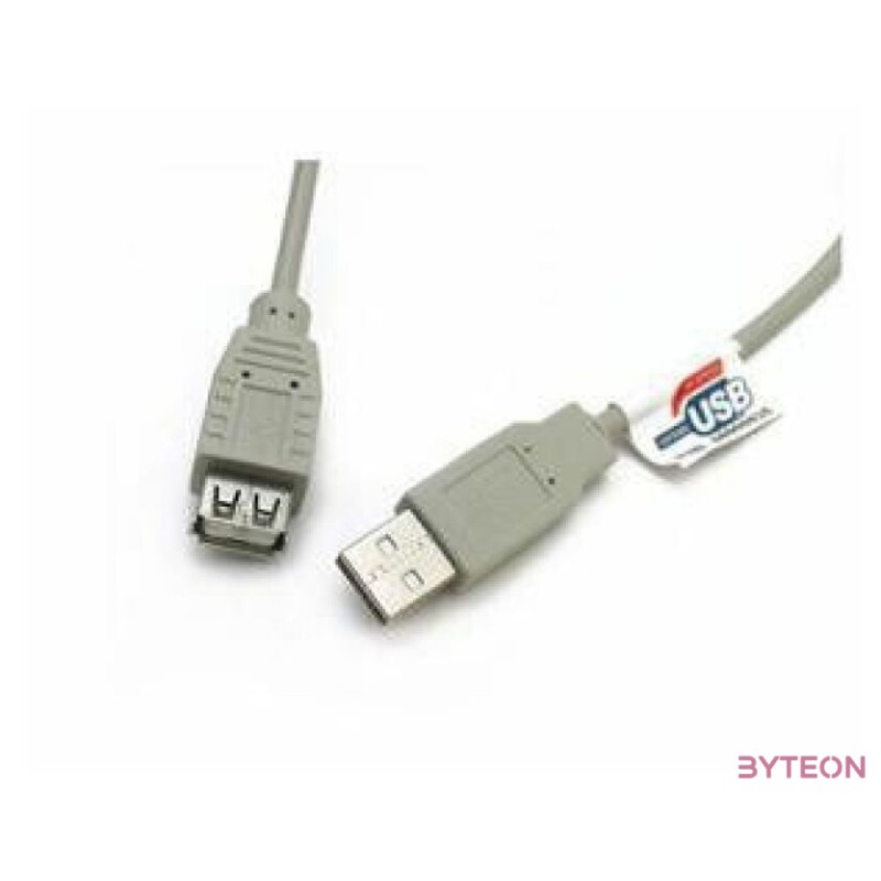 WIRETEK kábel USB Hosszabbító A-A, 3m, Male,Female