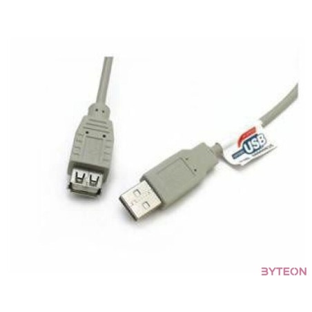 WIRETEK kábel USB Hosszabbító A-A, 3m, Male,Female