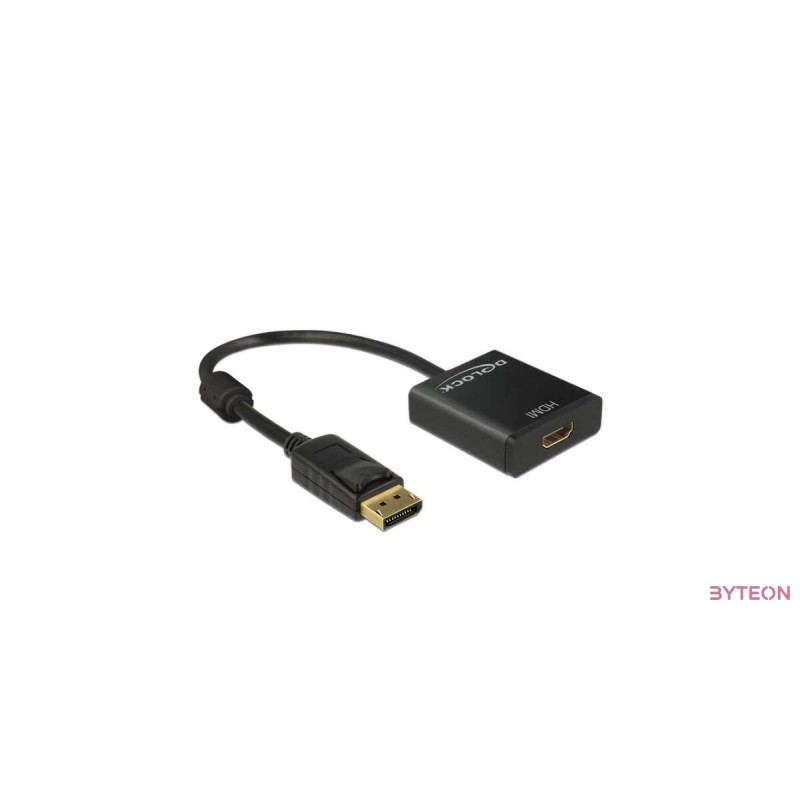 Delock Displayport 1.2 male - HDMI 4K female aktív - Fekete