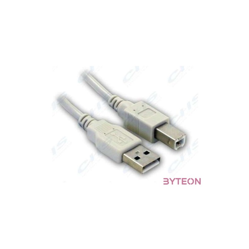 WIRETEK kábel USB Összekötő A-B, 5m, Male,Male