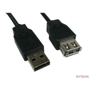 WIRETEK kábel USB Hosszabbító A-A, 5m, Male,Female