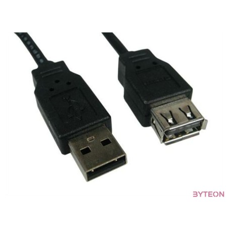 WIRETEK kábel USB Hosszabbító A-A, 5m, Male,Female