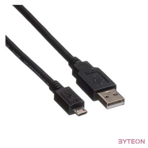 ROLINE kábel USB A - micro B 1.8m, Összekötő