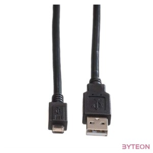 ROLINE kábel USB A - micro B 1.8m, Összekötő