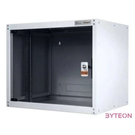 LEGRAND hálózati rackszekrény, 19  7U SZÉL 600 MÉLY 450 MAG 405 szürke egyrészes, üvegajtós készre szerelt MAX 65