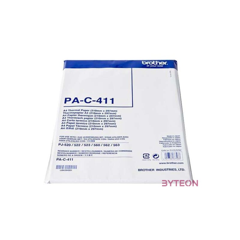 BROTHER PA-C411 A4-es méretű elővágott thermal papír, 100 db, 210mm x 297mm