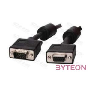 WIRETEK kábel VGA monitor Hosszabbító 3m, Male,Female, Árnyékolt