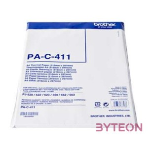 BROTHER PA-C411 A4-es méretű elővágott thermal papír, 100 db, 210mm x 297mm
