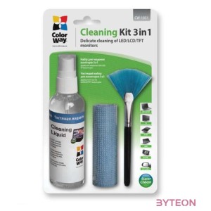 COLORWAY Tisztítószer szett CW-1031, 3 in 1 (cleaning kit 3 in 1 for Screen and Monitor Cleaning)