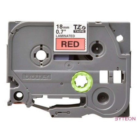 BROTHER szalag TZe-441, Piros alapon Fekete, Laminált, 18mm  0.7, 8 méter