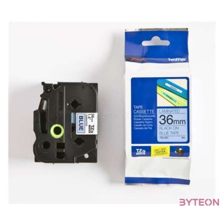 BROTHER szalag TZe-561, Kék alapon Fekete, Laminált, 36mm  1.4, 8 méter