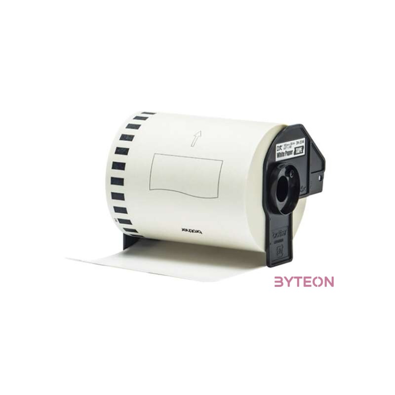 BROTHER Etikett szalag DK22246, Fehér alapon fekete, folytonos papírszalag tekercsben 103mm széles, 30.48m