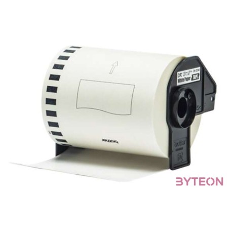 BROTHER Etikett szalag DK22246, Fehér alapon fekete, folytonos papírszalag tekercsben 103mm széles, 30.48m