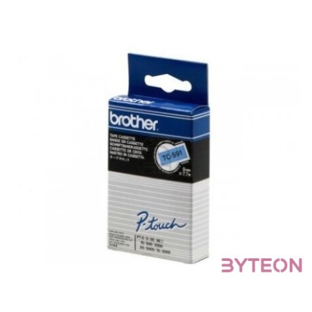 Brother szalag TC591 P-Touch, 9mm kék alapon fekete