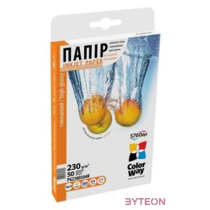 COLORWAY Fotópapír, magasfényű (high glossy), 230 g,m2, 10x15, 50 lap