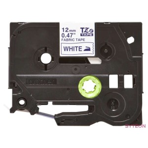 BROTHER szalag TZe-FA3, Fehér alapon Kék, Szövet szalag, 12mm  0.47, 3 méter