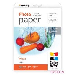 COLORWAY Fotópapír, prémium Matt, 190 g,m, 10x15, 50 lap