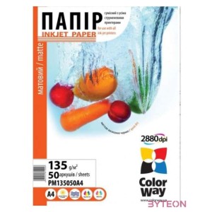 COLORWAY Fotópapír, matt (matte), 135g,m2, A4, 50 lap