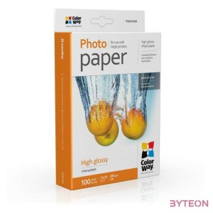 COLORWAY Fotópapír, magasfényű (high glossy), 200 g,m2, 13x18, 100 lap