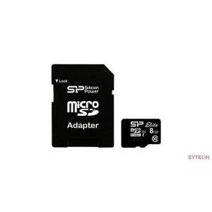 Silicon Power microSDHC 8GB (Class10) SD adapterrel