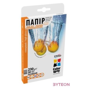 COLORWAY Fotópapír, magasfényű (high glossy), 230 g,m2, 10x15, 50 lap