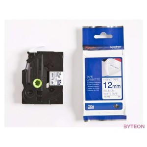 BROTHER szalag TZe-FA3, Fehér alapon Kék, Szövet szalag, 12mm  0.47, 3 méter