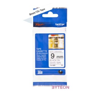 BROTHER szalag TZe-N221, Fehér alapon Fekete, Nem laminált, 9mm  0.35, 8 méter