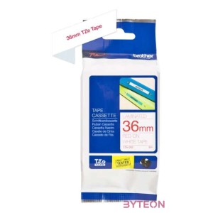 BROTHER szalag TZe-262, Fehér alapon Piros, Laminált, 36mm  1.4, 8 méter