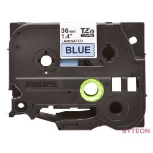 BROTHER szalag TZe-561, Kék alapon Fekete, Laminált, 36mm  1.4, 8 méter