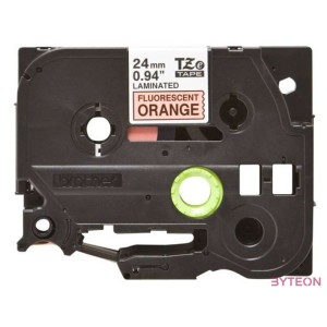 BROTHER szalag TZe-B51, Fluoreszkáló narancs alapon Fekete, Laminált, 24mm  0.94, 5 méter