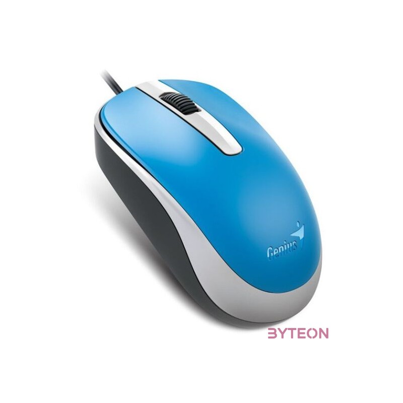GENIUS Vezetékes egér optikai DX-120, USB, 1000dpi, Kék