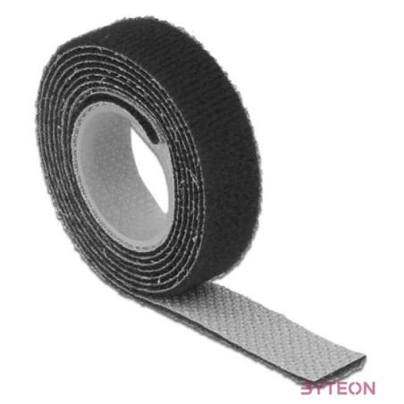 KAB Delock 18709 Hurkolható rögzítők, 1 m x 13 mm (H x Sz) tekercs, fekete