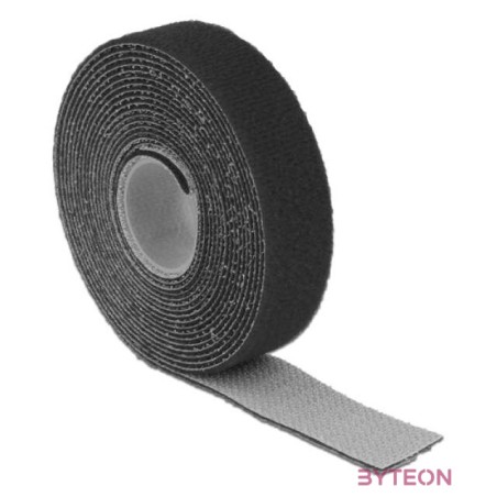 KAB Delock 18714 Hurkolható rögzítők, 3 m x 20 mm (H x Sz) tekercs, fekete