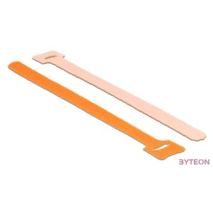 KAB Delock 18696 Hurkolható rögzítők, 200 mm x 12 mm (H x Sz), 10 darab, narancssárga