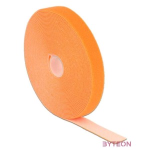 KAB Delock 18748 Hurkolható rögzítők, 10 m x 20 mm (H x Sz) tekercs, narancssárga