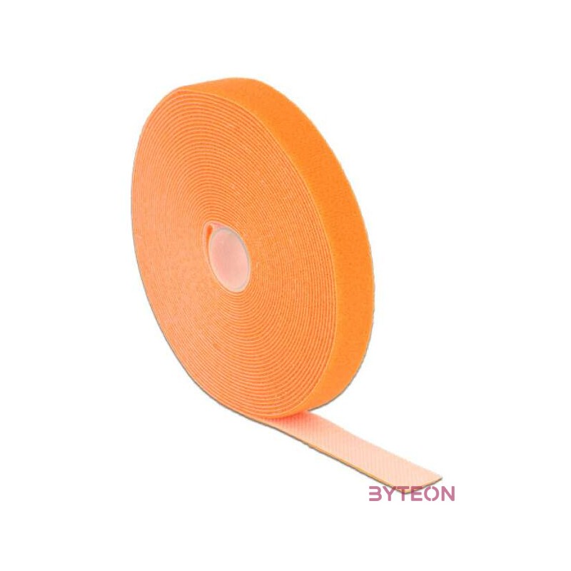 KAB Delock 18748 Hurkolható rögzítők, 10 m x 20 mm (H x Sz) tekercs, narancssárga