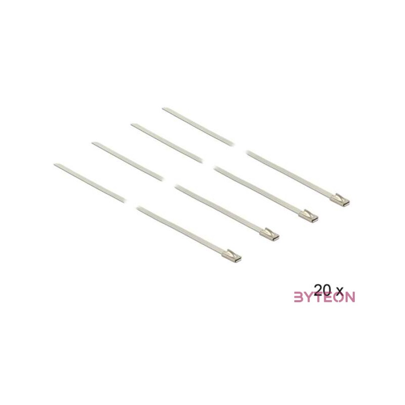 KAB Delock 18632 rozsdamentes acél kábelkötegelő - 20db,cs - 350x4,6mm