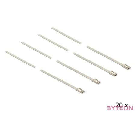 KAB Delock 18632 rozsdamentes acél kábelkötegelő - 20db,cs - 350x4,6mm