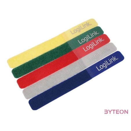 KAB LogiLink KAB0008 tépőzáras kábelkötegelő 5db,cs - Színes