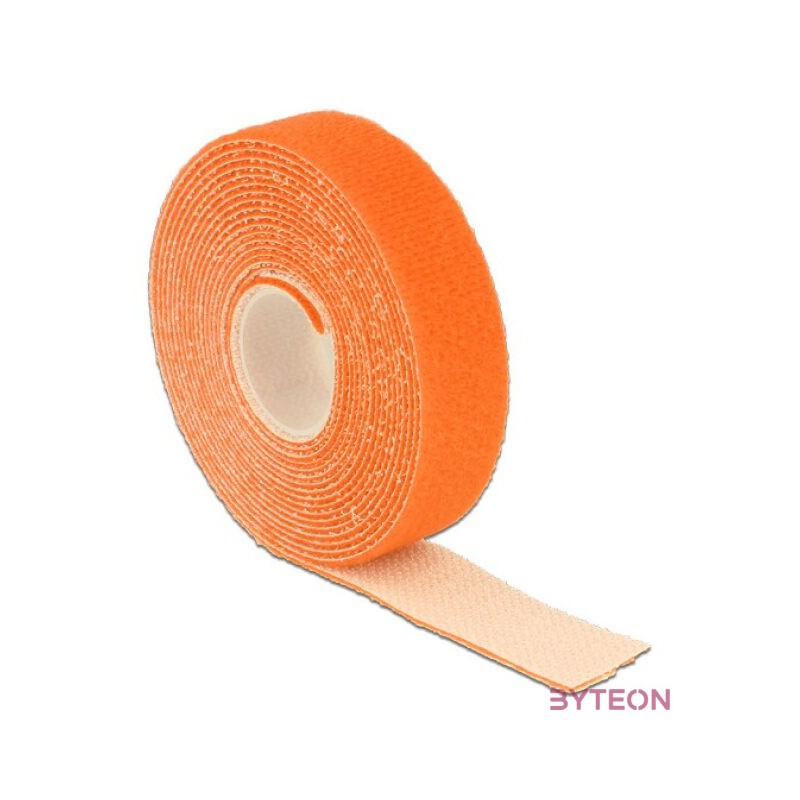 KAB Delock 18746 Hurkolható rögzítők, 3 m x 20 mm (H x Sz) tekercs, narancssárga