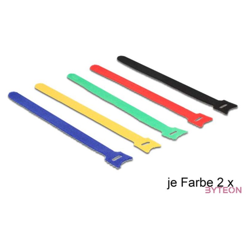 KAB Delock 18636 hurkolható rögzítő 10db,cs - 240x12mm - Színes