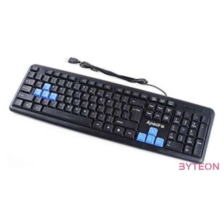 BILL Apedra K-816 USB vezetékes billentyűzet - Fekete - HU layout