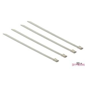 KAB Delock 18630 rozsdamentes acél kábelkötegelő - 20db,cs - 150x4,6mm