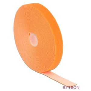 KAB Delock 18748 Hurkolható rögzítők, 10 m x 20 mm (H x Sz) tekercs, narancssárga