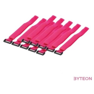 KAB LogiLink KAB0016 Vezetékösszekötő szíj szett 10db,cs - Pink