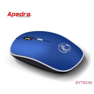 APEDRA Vezeték nélküli egér optikai, G-1600, 1600dpi, USB, Csendes kattintás, Kék