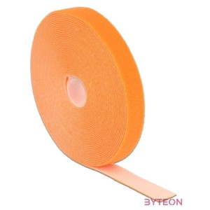 KAB Delock 18748 Hurkolható rögzítők, 10 m x 20 mm (H x Sz) tekercs, narancssárga